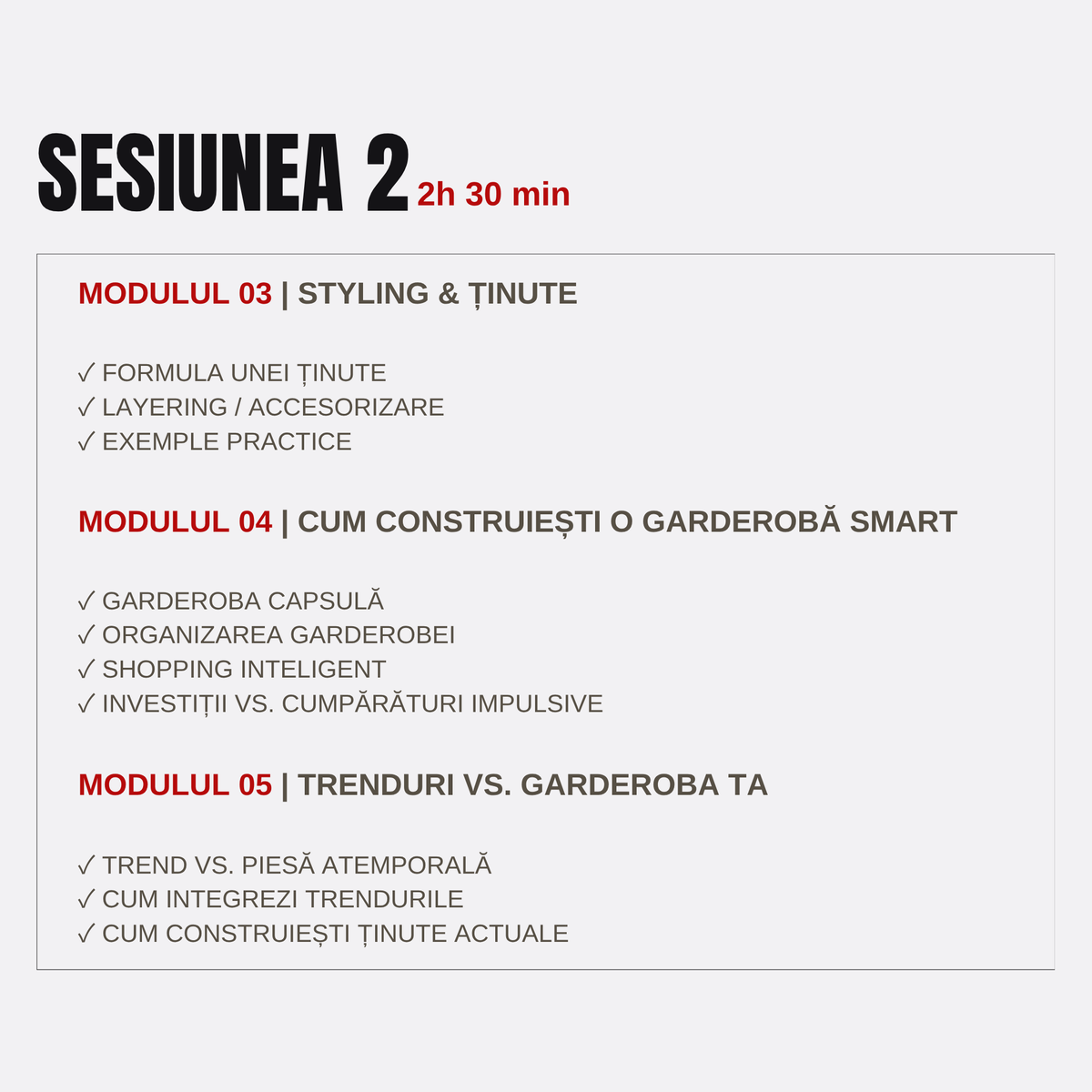 Curs de styling online - Smart wardrobe
